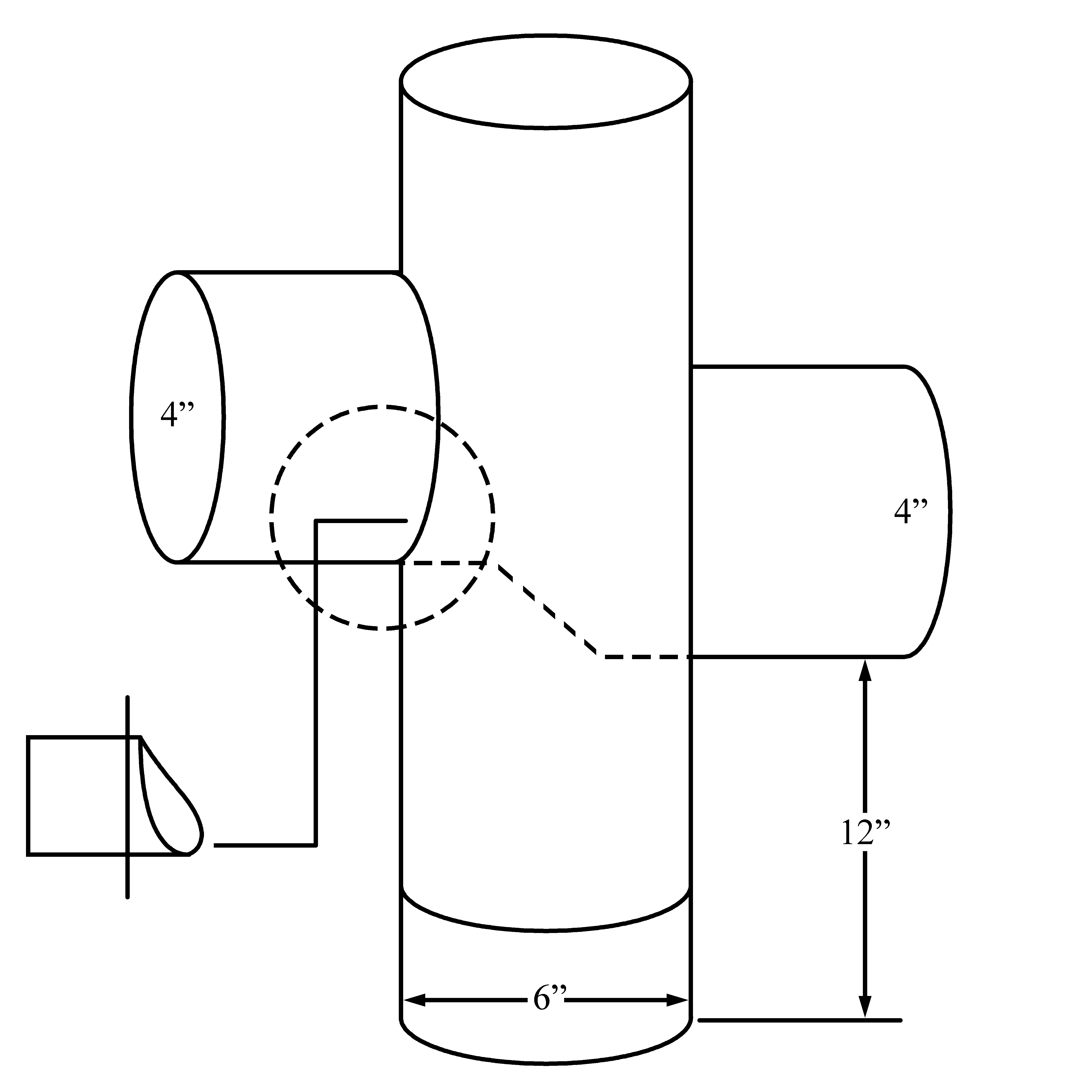 Sampling port for gravity line