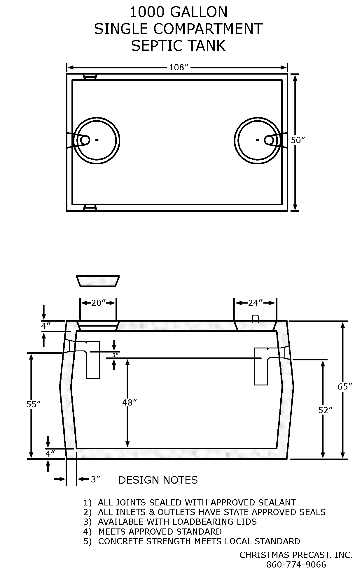 Example septic tank details construction plans