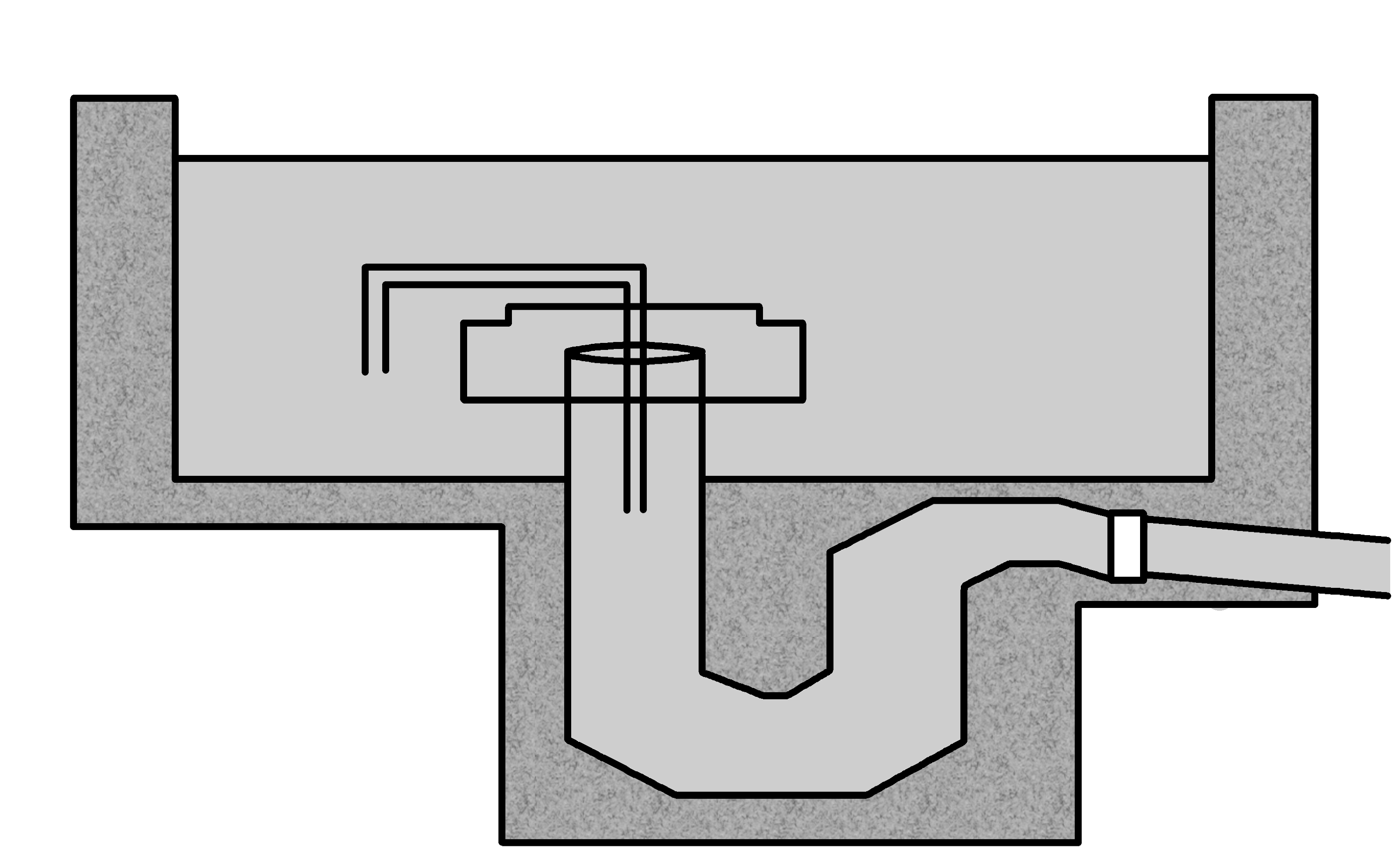 Effluent exiting the pump tank through the dosing siphon part 1