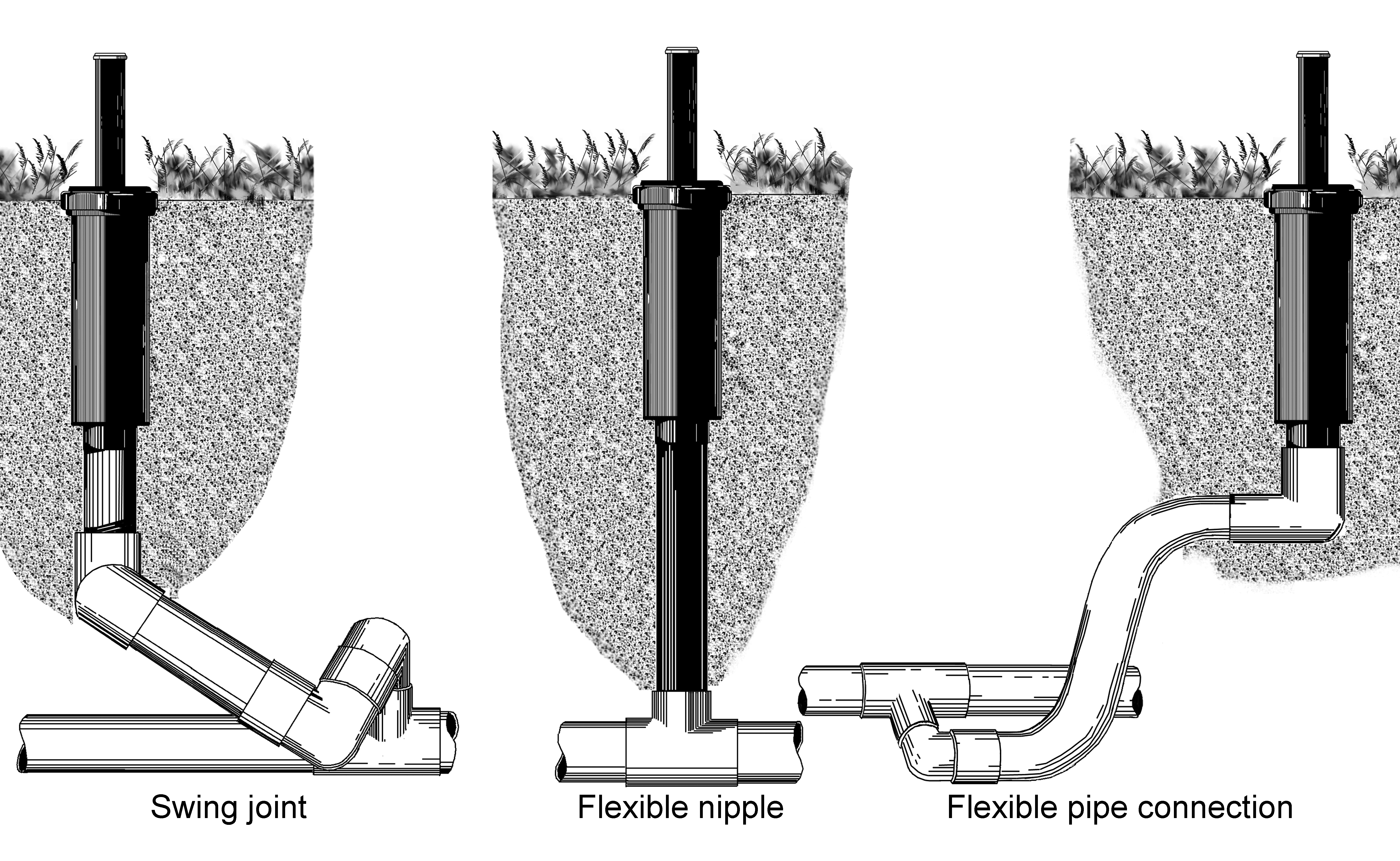 Options for connecting distribution head lateral